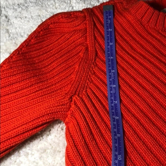 REBECCA TAYLOR La Vie Ribbed Short Sleeve Valentines Day Date Night Red Sweater - Picture 6 of 10